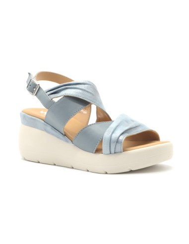 Melluso Walk sandalo in pelle con zeppa